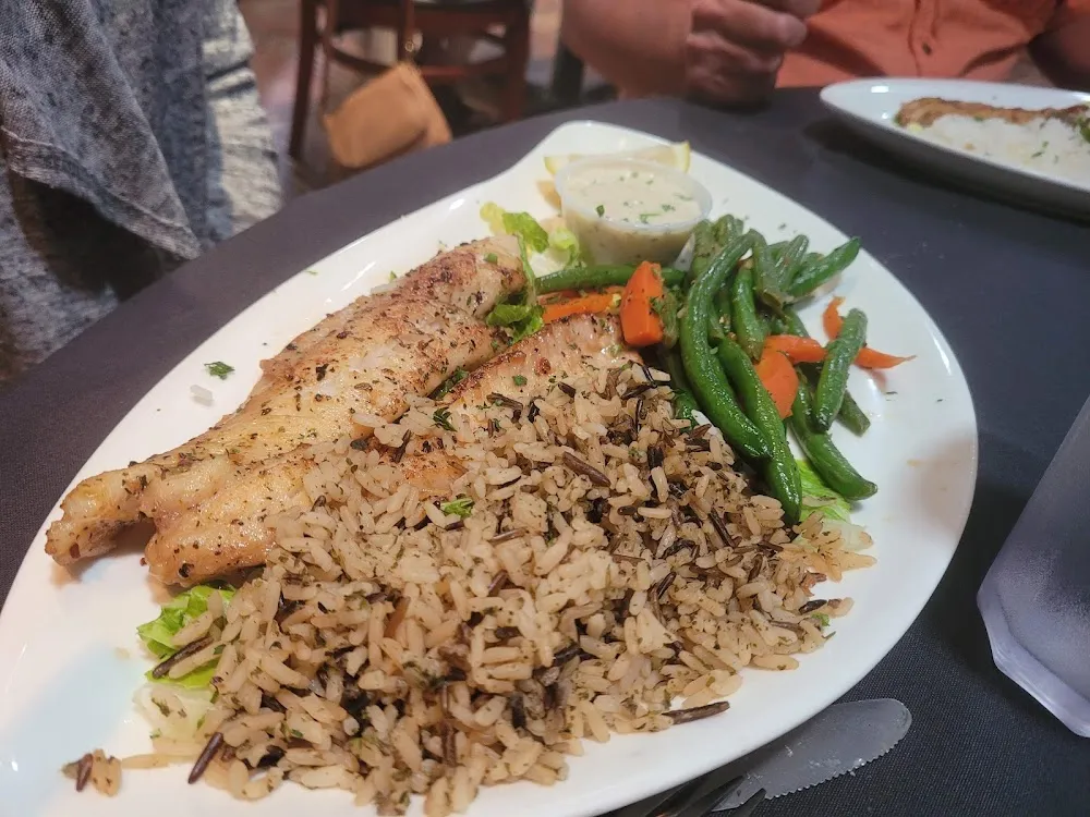 Pan Seared Walleye with Wild Rice